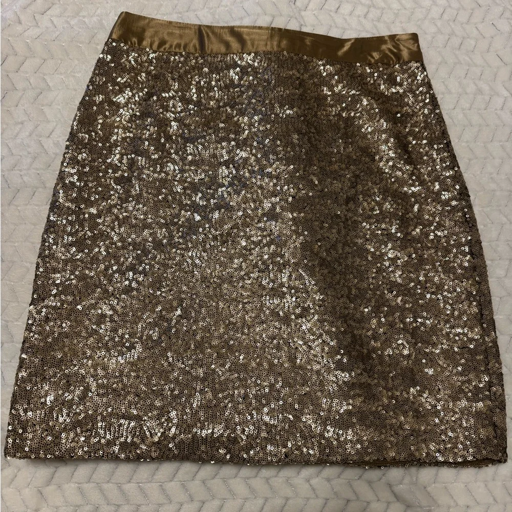 Glamorous Sequin Mini Skirt in Gold - Picture 1 of 5